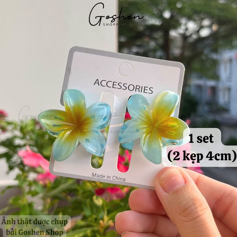 (4cm, 6cm) Kẹp Tóc Hoa Sứ Mini, Kẹp Hoa Size Nhỏ 4cm 6cm Kẹp Mái