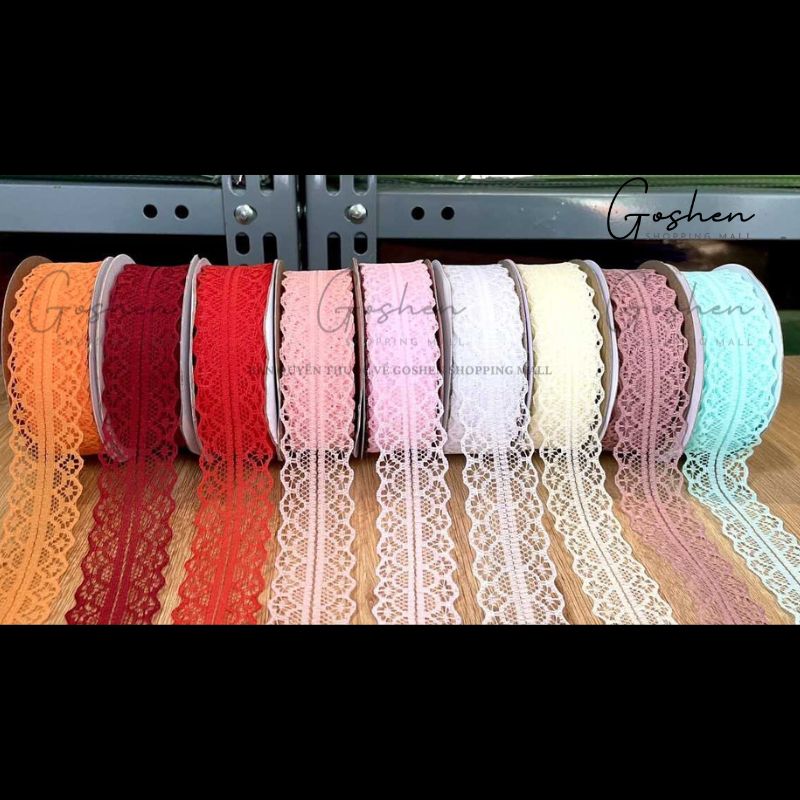 (3cm x Dài 45m) Cuộn Dây Ruy Băng Vải Ren, Khổ 3cm * Cuộn dài 45m, Trang Trí Bó Hoa - Quà Tặng