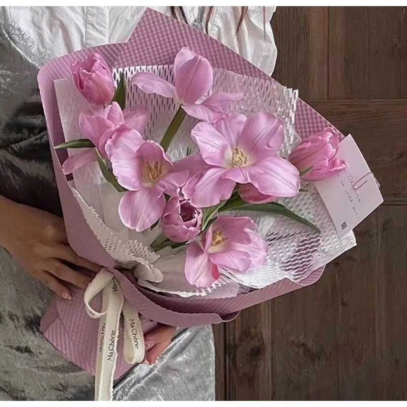 (50cm x 10m) Cuộn Giấy Gói Hoa Tổ Ong, Giấy Kéo Lưới Lục Giác Nghệ Thuật