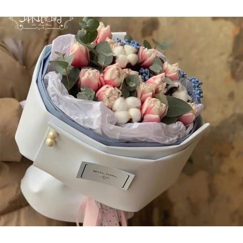 (58*58cm) Giấy Gói Hoa Xốp Hàn Cao Cấp Không Nhăn Không thấm Nước Bó Hoa Đẹp