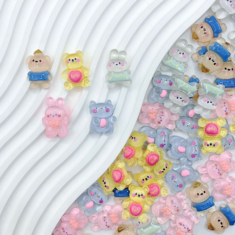 (Tặng Keo) Charm 3D, sticker, jibbitz DIY trang trí kẹp tóc, bình nước, ốp lưng điện thoại