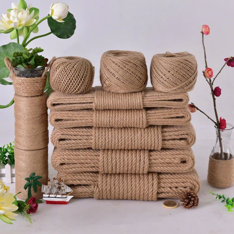 (Dày 3mm) Cuộn Dây Thừng - Dây Cói Dừa Trang Trí Handmade, Decor Treo Tranh Ảnh, Quấn Lọ Hoa, Gói Quà, Đồ Lưu Niệm