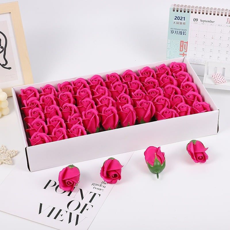 (Lẻ Đầu Bông) Hoa Hồng Sáp Thơm 3 Lớp Cao Cấp Nhiều Màu Sắc