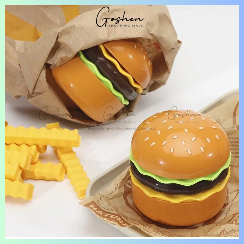 Đèn Ngủ, Đèn Bàn Led Sáng Tạo Hamburger Ánh Sáng Dịu Bảo Vệ Mắt