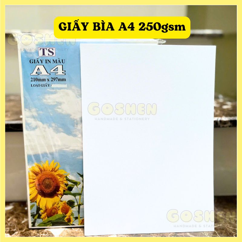 Giấy Bìa Cứng A4 Định Lượng 250gsm Dùng Trong In Ấn, Trang Trí