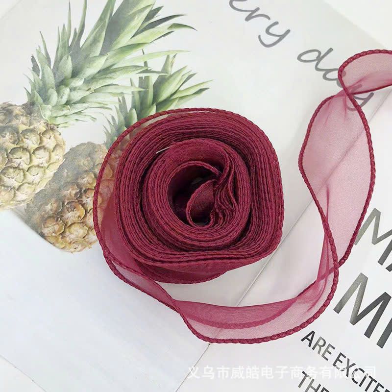 (4cm x Dài 4m) Cuộn Ruy Băng Voan Viền Sóng và Ánh Galaxy, Màu Sắc Trẻ Trung Thắt Nơ,Bó Hoa,Trang Trí Hộp Quà