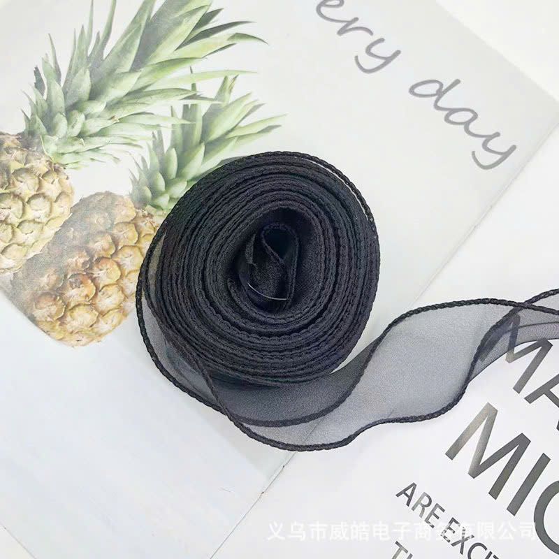 (4cm x Dài 4m) Cuộn Ruy Băng Voan Viền Sóng và Ánh Galaxy, Màu Sắc Trẻ Trung Thắt Nơ,Bó Hoa,Trang Trí Hộp Quà