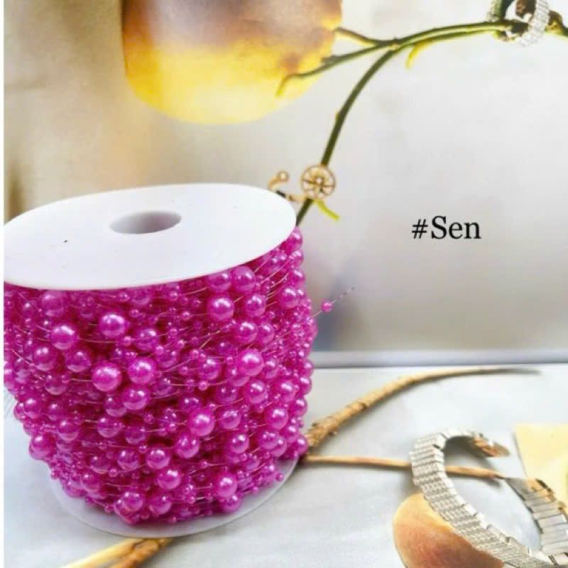 Chuỗi ( Cuộn ) Hạt Trai - Ngọc Trai Nhựa 8mm Nhiều Màu Trang Trí Hoa, Đồ Handmade