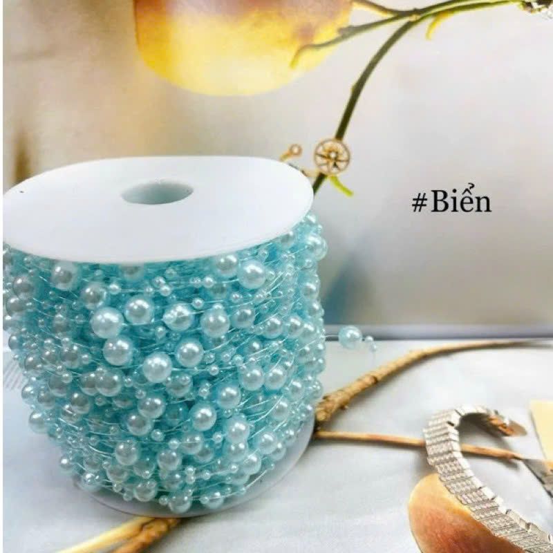 Chuỗi ( Cuộn ) Hạt Trai - Ngọc Trai Nhựa 8mm Nhiều Màu Trang Trí Hoa, Đồ Handmade