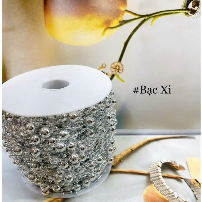 Chuỗi ( Cuộn ) Hạt Trai - Ngọc Trai Nhựa 8mm Nhiều Màu Trang Trí Hoa, Đồ Handmade