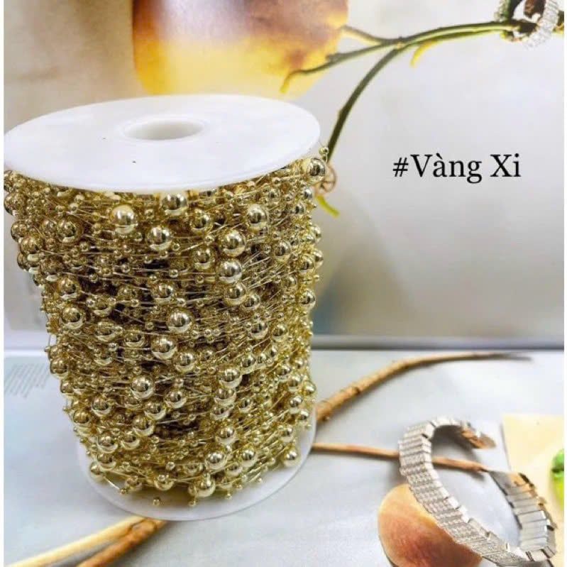 Chuỗi ( Cuộn ) Hạt Trai - Ngọc Trai Nhựa 8mm Nhiều Màu Trang Trí Hoa, Đồ Handmade