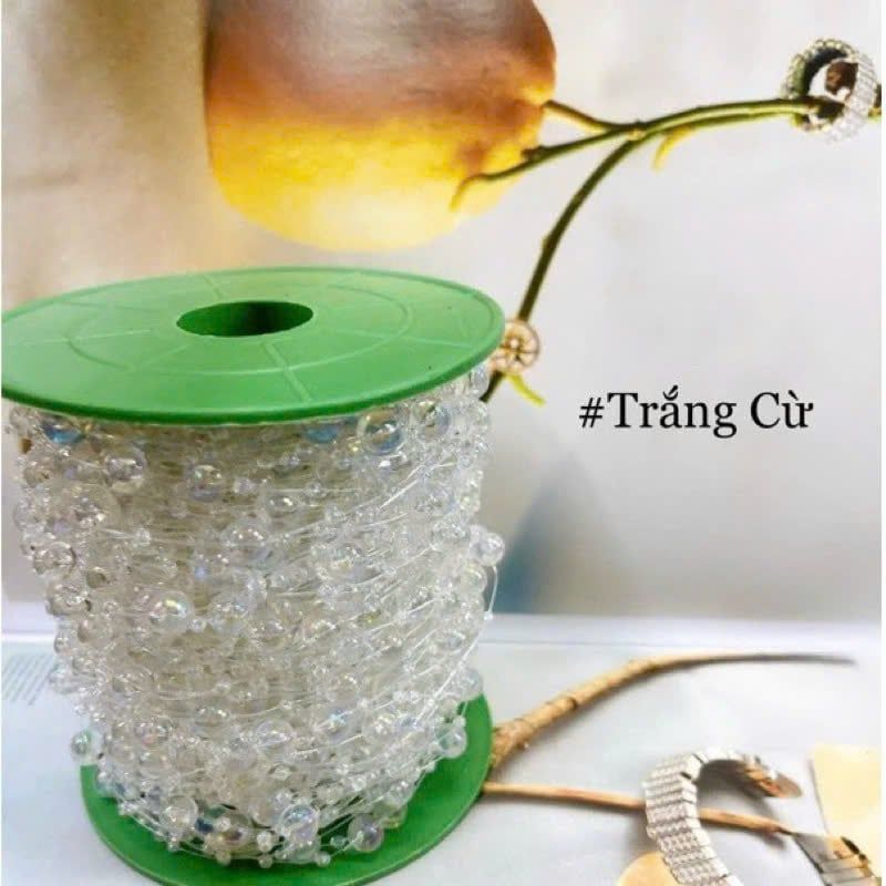 Chuỗi ( Cuộn ) Hạt Trai - Ngọc Trai Nhựa 8mm Nhiều Màu Trang Trí Hoa, Đồ Handmade