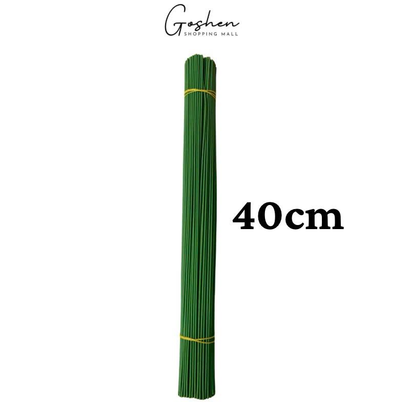 Kẽm cành, kẽm thân, que kẽm bọc nhựa 30cm, 40cm làm thân hoa giả