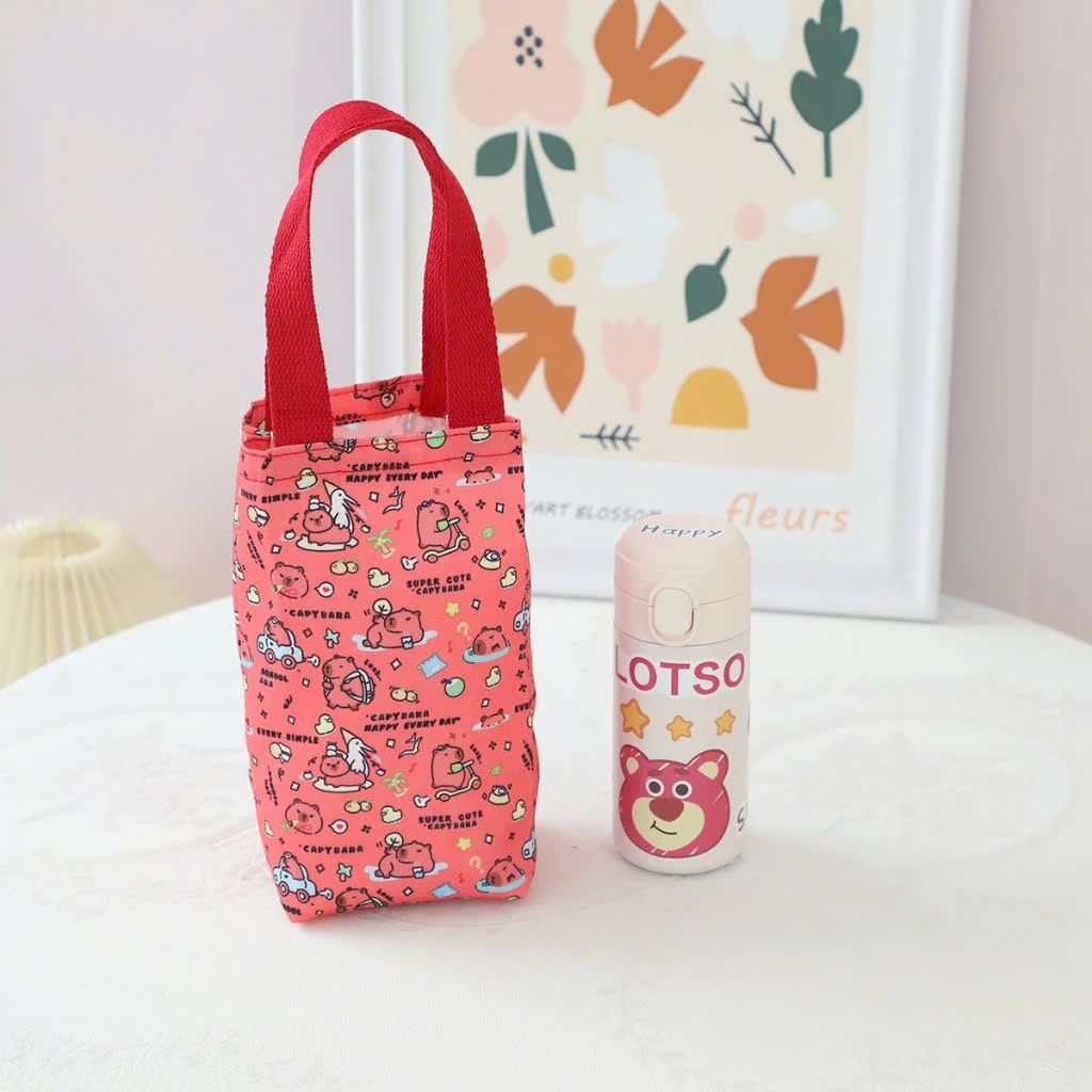 Túi Vải Oxford, Túi Vải Canvas Đựng Ly Giữ Nhiệt, Bình Cốc Giữ Nhiệt Đi Học Đi Làm
