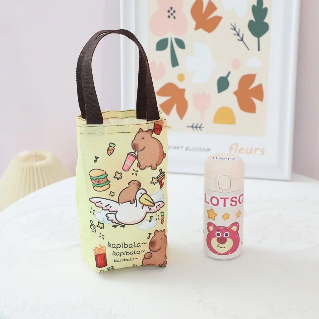 Túi Vải Oxford, Túi Vải Canvas Đựng Ly Giữ Nhiệt, Bình Cốc Giữ Nhiệt Đi Học Đi Làm
