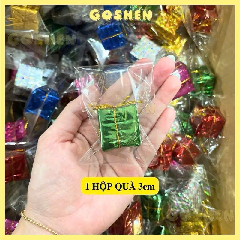 Charm Bông Tuyết, Charm Hạt Ngọc, Chuông, Hộp Quà Phụ Kiện Trang Trí Noel, Giáng Sinh