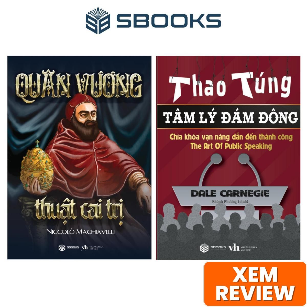 Sách - Combo 2 Cuốn Sách : Quân Vương - Thuật Quản Trị + Thao Túng Tâm Lý Đám Đông - SBOOKS - Combo Sách Phát Triển Tư Duy Quản Trị Bản Thân nên đọc 2024 - sách Sbooks chính hãng