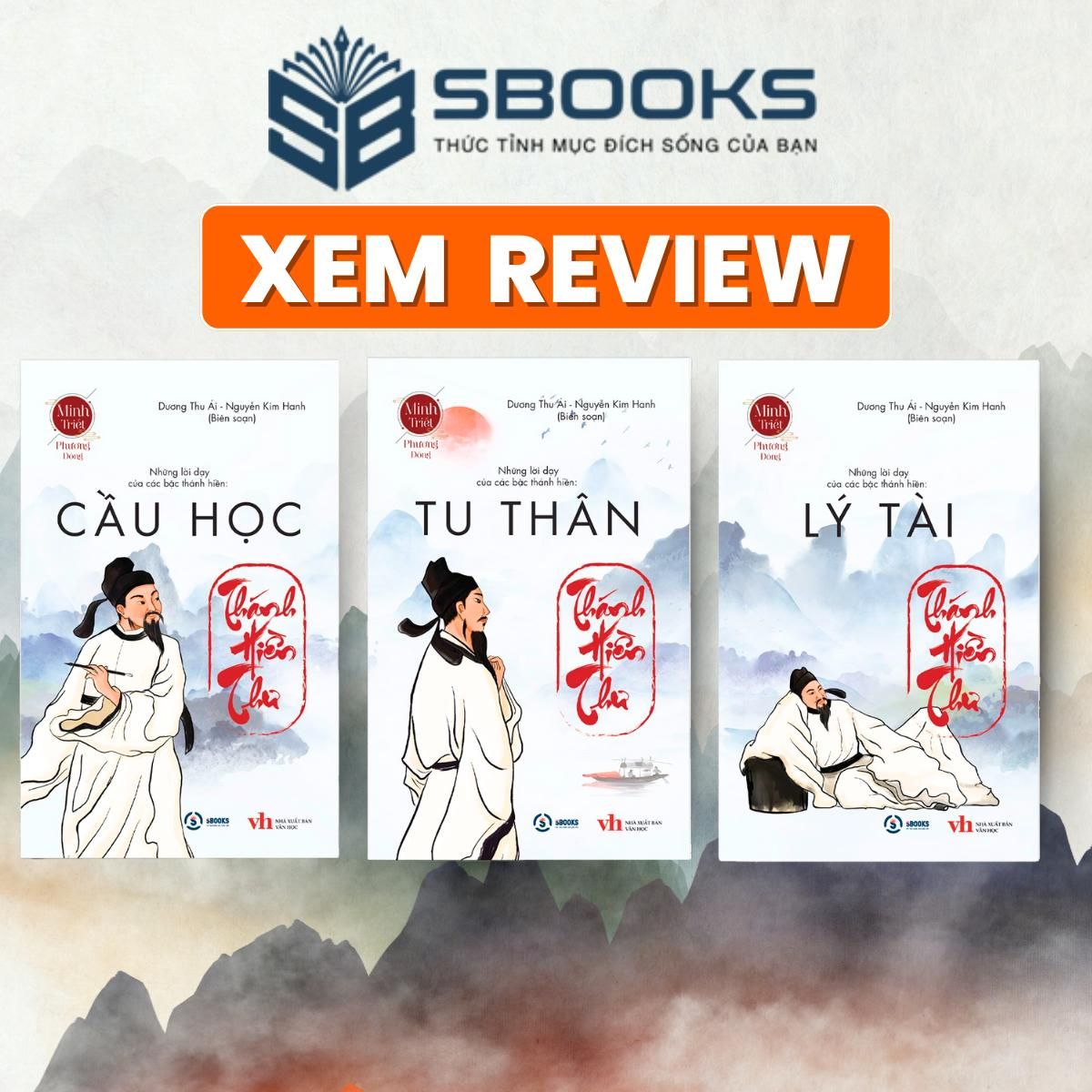 Sách - Combo Thánh Hiền Thư : Lý Tài + Cầu Học + Tu Thân - sách triết học nên đọc 2024 - Sách SBOOKS chính hãng
