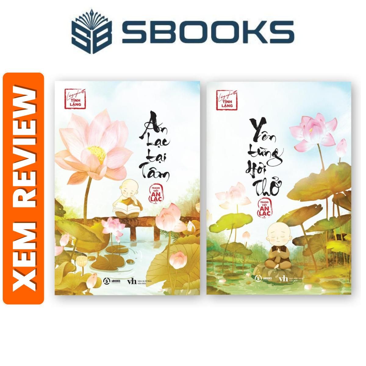 Sách - Combo 2 Cuốn - An Lạc Tại Tâm + Yên Từng Hơi Thở - Sách Chữa Lành nên đọc 2024 - Sách Sbooks chính hãng