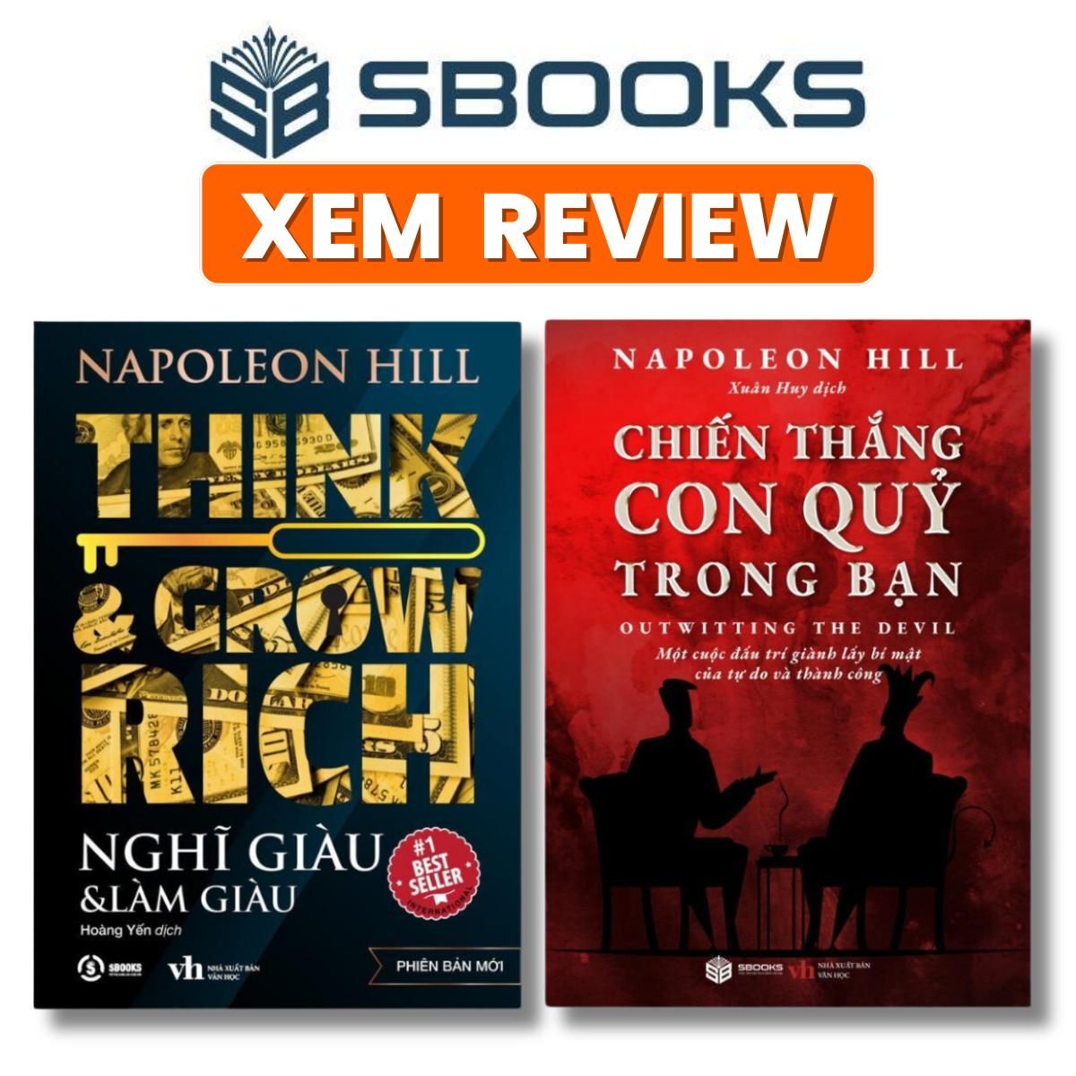 Sách - Combo 2 Cuốn : Nghĩ Giàu Làm Giàu + Chiến Thắng Con Quỷ Trong Bạn (Napoleon Hill) - SBOOKS