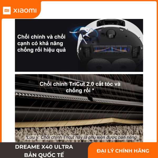 Xiaomi Dreame X40 Ultra Chính Hãng 12000Pa Giặt Nước Nóng