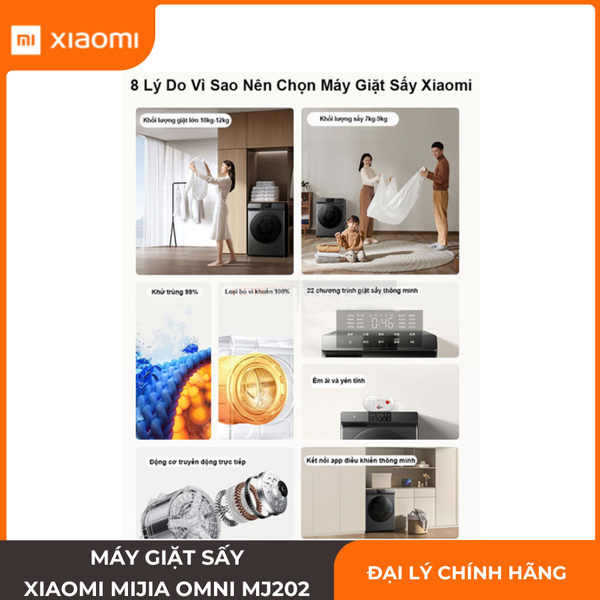 Máy Giặt Sấy Xiaomi Mijia Omni MJ202 10Kg Sấy 7Kg Giá Rẻ