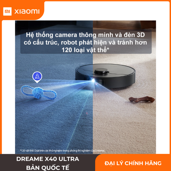 Xiaomi Dreame X40 Ultra Chính Hãng 12000Pa Giặt Nước Nóng