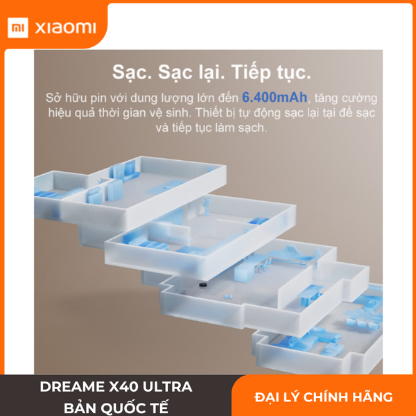 Xiaomi Dreame X40 Ultra Chính Hãng 12000Pa Giặt Nước Nóng