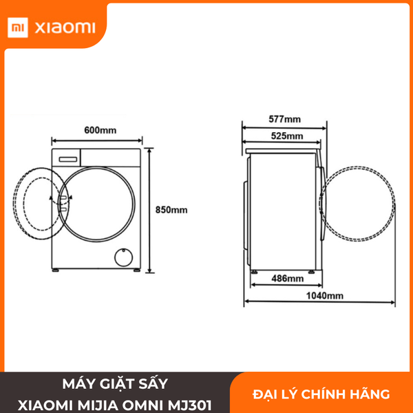 Máy Giặt Sấy Xiaomi Mijia Omni MJ301 Pro Giặt 10Kg Sấy 7Kg Giá Rẻ