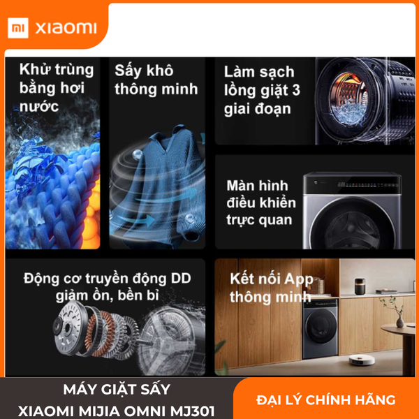 Máy Giặt Sấy Xiaomi Mijia Omni MJ301 Pro Giặt 10Kg Sấy 7Kg Giá Rẻ
