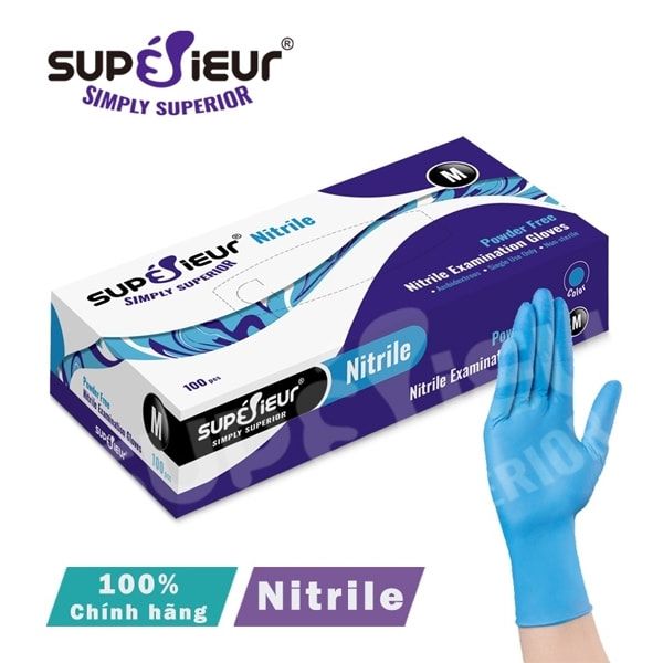 Găng Tay Y Tế Không Bột Nitrile Supérieur