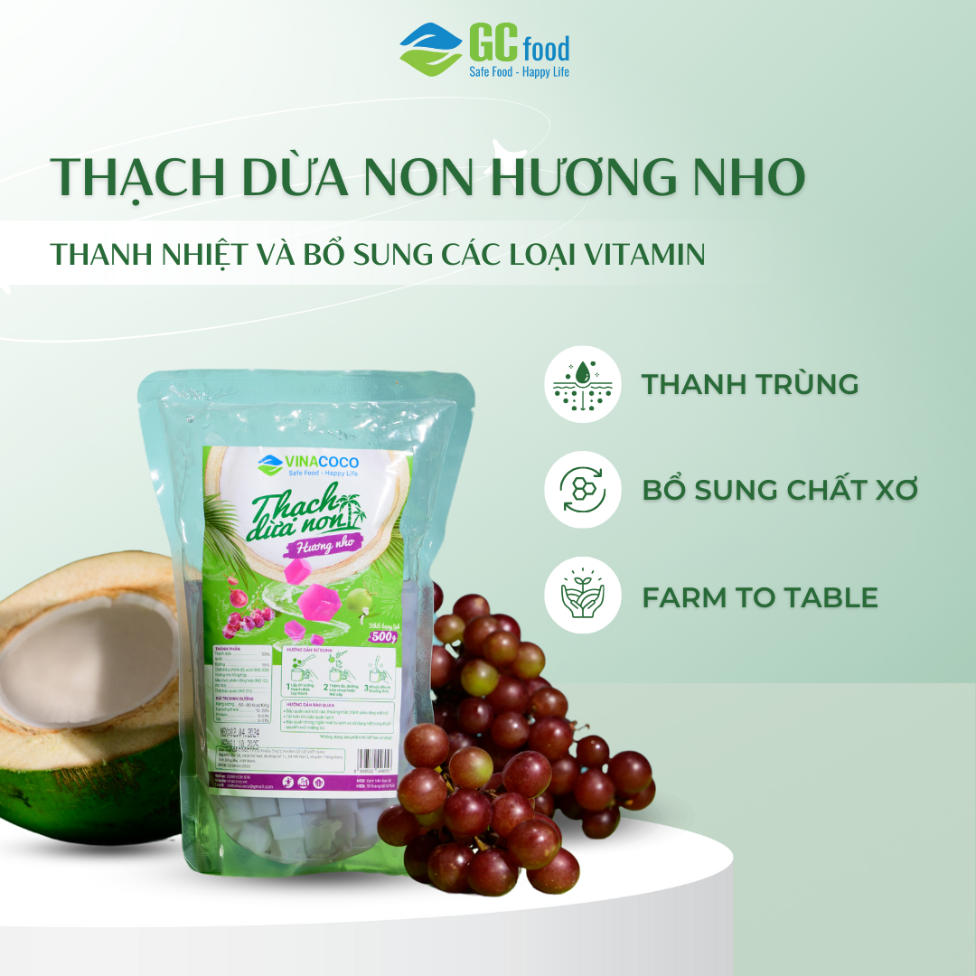 Thạch dừa Hương nho