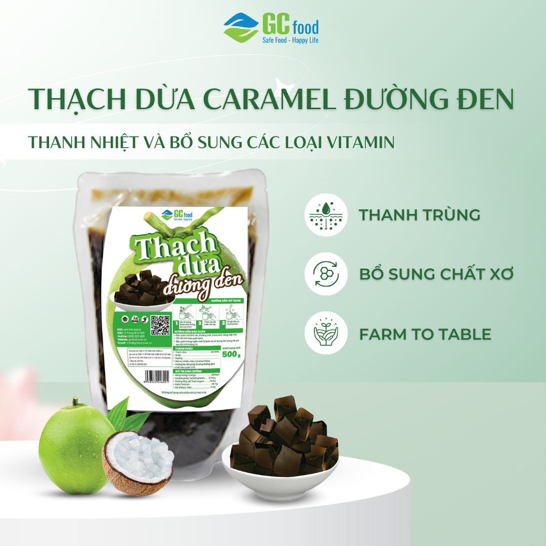 Thạch dừa đường đen