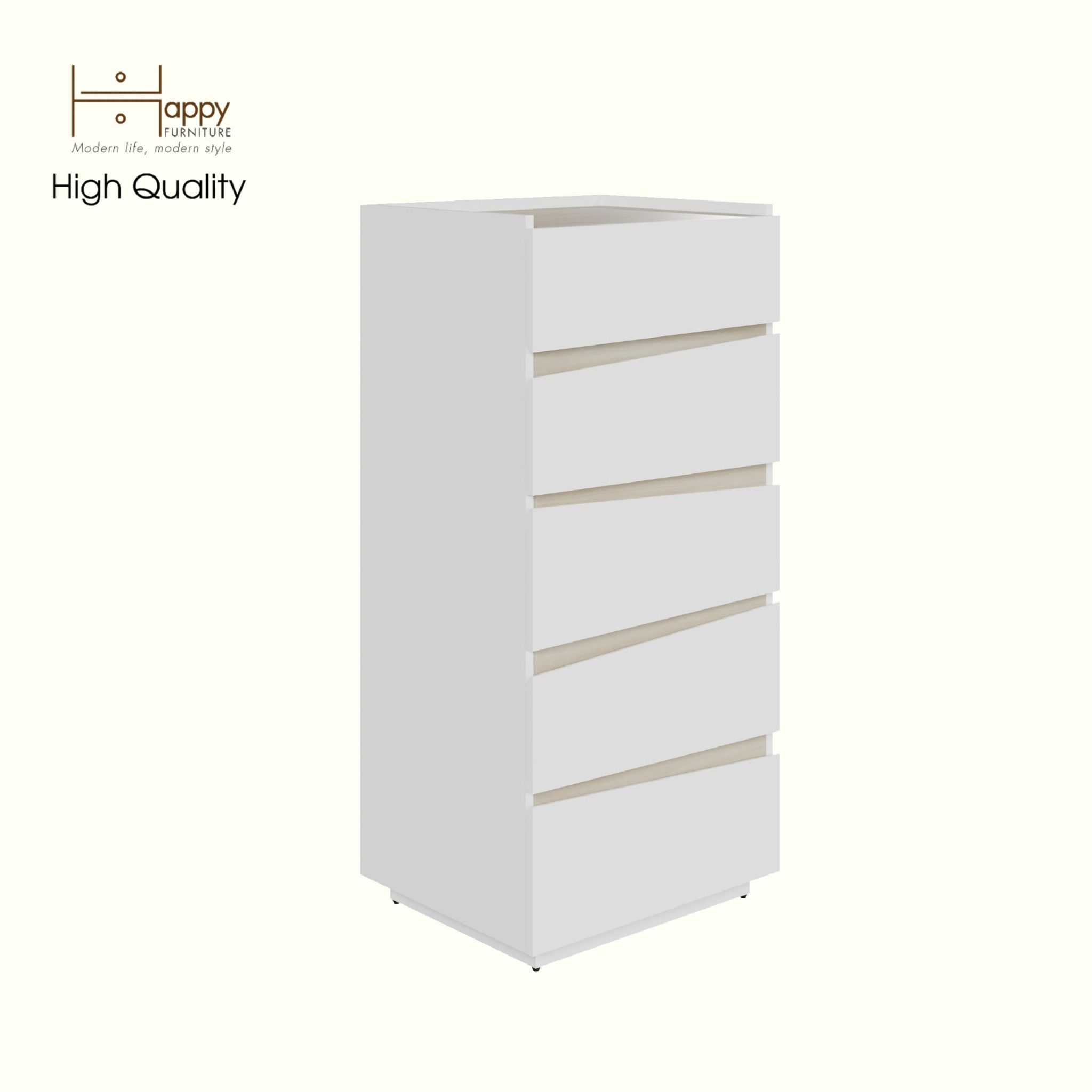 HAPPY FURNITURE , Tủ lưu trữ 5 ngăn kéo - VIGGO , THK_160 , 56cm x 45cm x 120cm