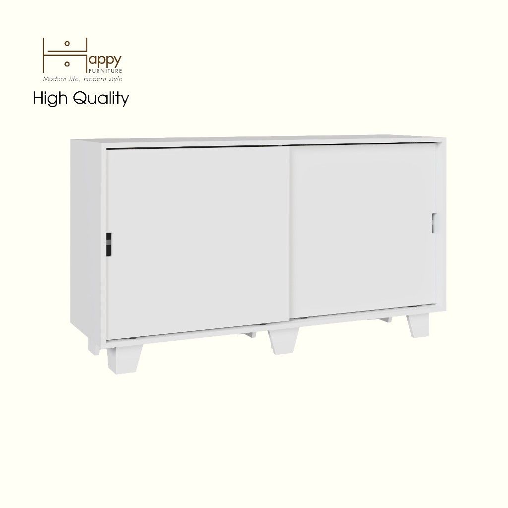 HAPPY FURNITURE , ALVA - Tủ lưu trữ 2 cửa lùa , TCL_039 , 140cm x 40cm x 78cm DxRxC