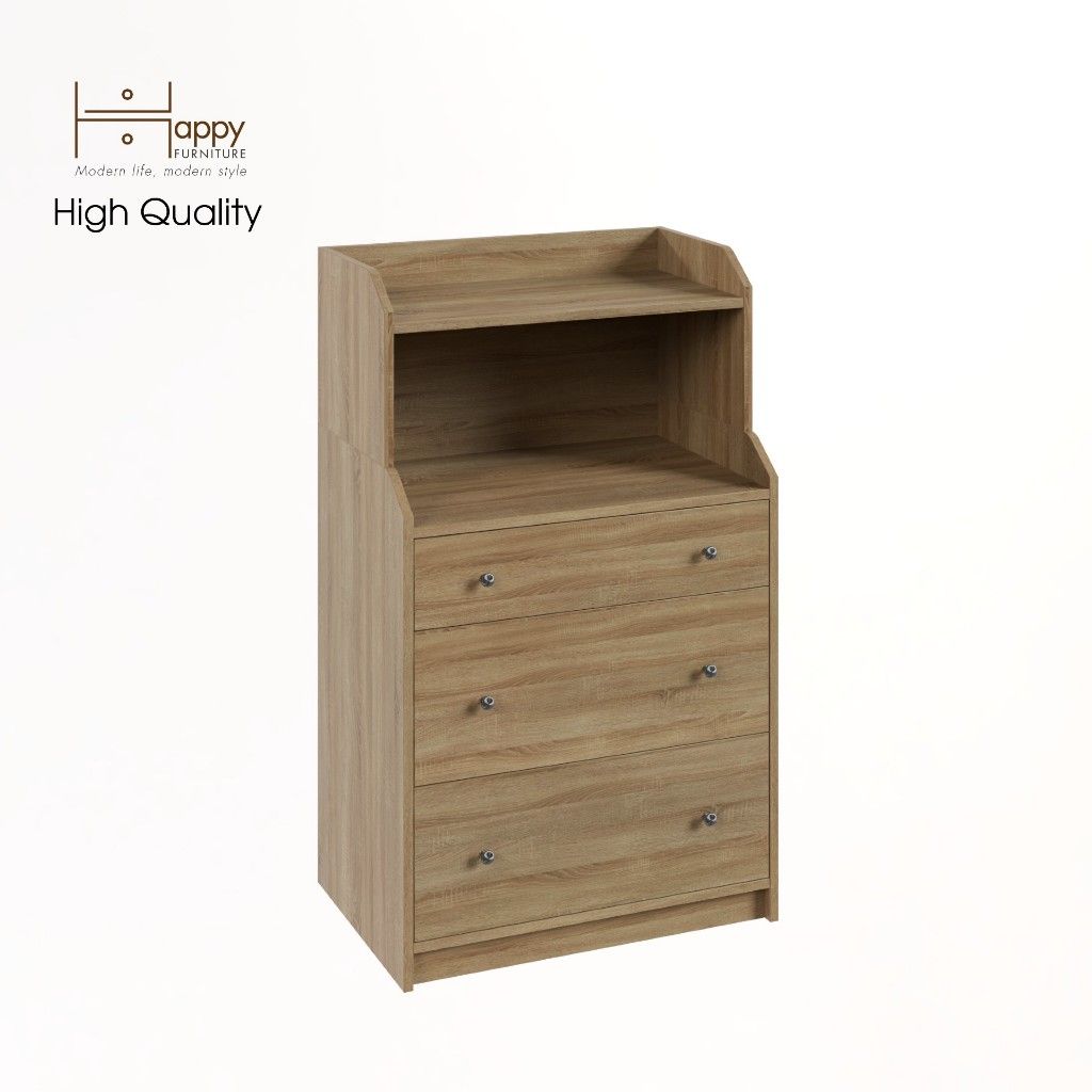 HAPPY FURNITURE , Tủ 3 ngăn kéo - CANA , THK_010 , 70cm x 46cm x 116cm