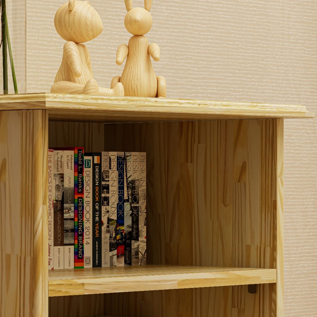 HAPPY FURNITURE , Gỗ tự nhiên , Tủ lưu trữ 2 ngăn kéo - FARAH , THK_182 , 50cm x 35cm x 90cm
