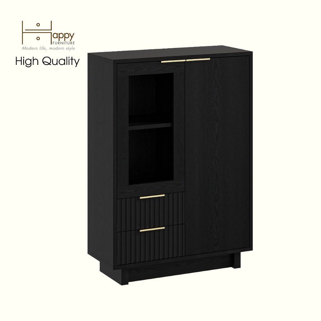 HAPPY FURNITURE , Tủ lưu trữ 2 ngăn kéo 2 cửa mở- NAMI, TLT_041 , 70cm x 30cm x 100cm DxRxC