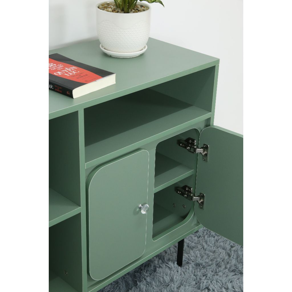 HAPPY FURNITURE , Tủ lưu trữ 2 cửa mở chân sắt - SWEETY , TCM_059 , 78cm x 40cm x 78cm
