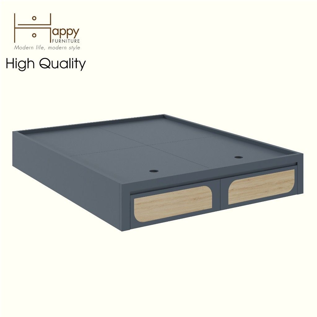 HAPPY FURNITURE , Giường ngủ 2 ngăn kéo - BANA , GNG_118 GNG_119 GNG_120 GNG_121 , 207cm x 32cm