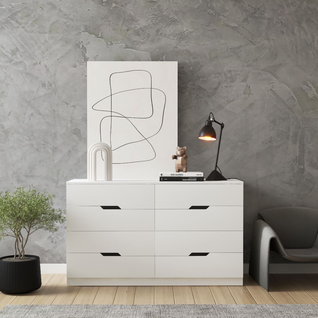 HAPPY FURNITURE , Tủ đựng đồ 6 ngăn kéo - DASH , THK_054 , 76cm x 46cm x 120cm