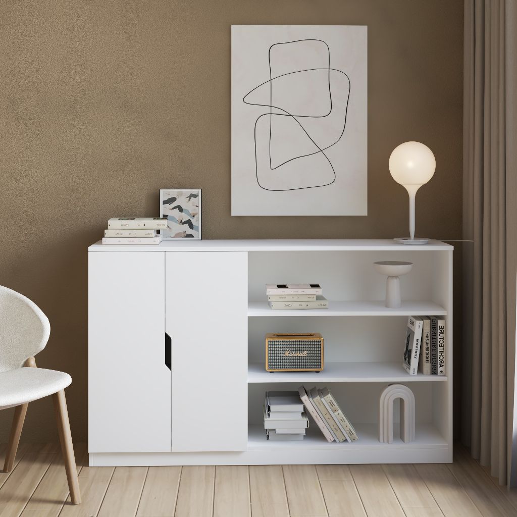 HAPPY FURNITURE , Tủ đựng đồ 6 ngăn - DASH , TCM_025 , 150cm x 35cm x 90cm