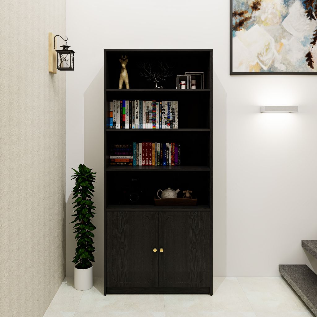 HAPPY FURNITURE , Kệ lưu trữ 6 tầng 2 cửa mở - NERIS , TCM_148 , 80cm x 36cm x 180cm