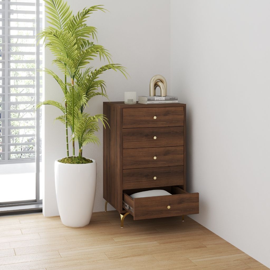 HAPPY FURNITURE , Tủ lưu trữ 5 ngăn kéo - HAPPI, THK_270 , 50cm x 45cm x 87cm DxRxC