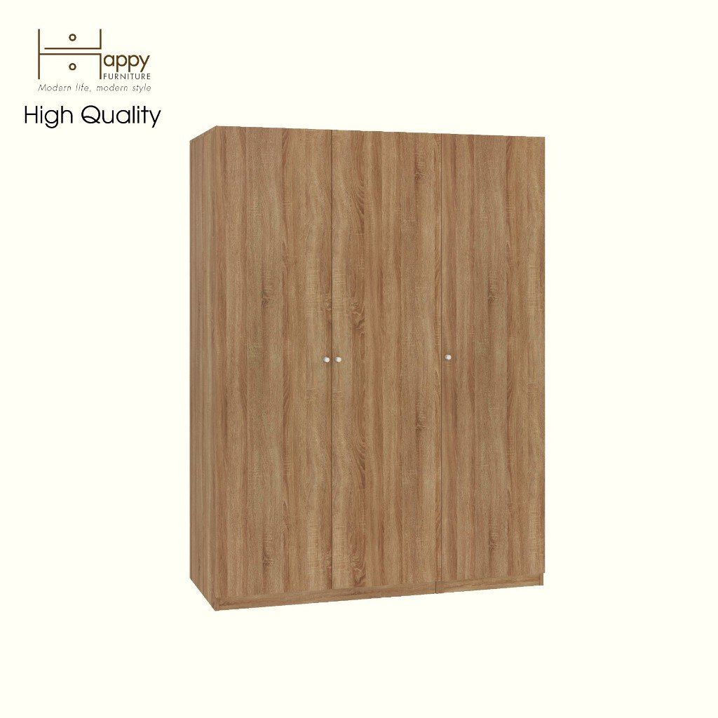 HAPPY FURNITURE , Tủ quần áo 3 cửa mở 1m5x2m - SCANDINA , TCM_089 , 150cm x 60cm x 201cm