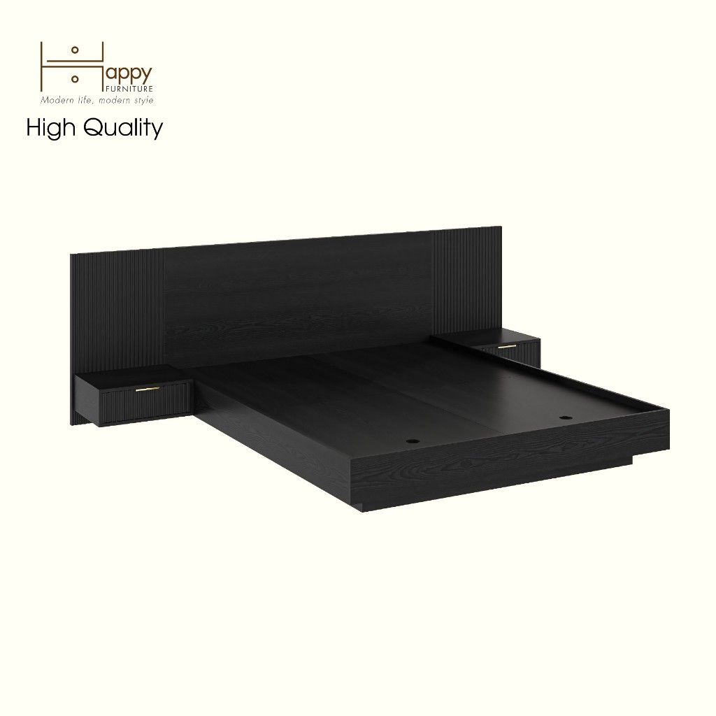 HAPPY FURNITURE , Giường kết hợp táp đầu giường - NAMI , GNG_214 GNG_215 GNG_216 GNG_217 , 205cm x 26cm DxC
