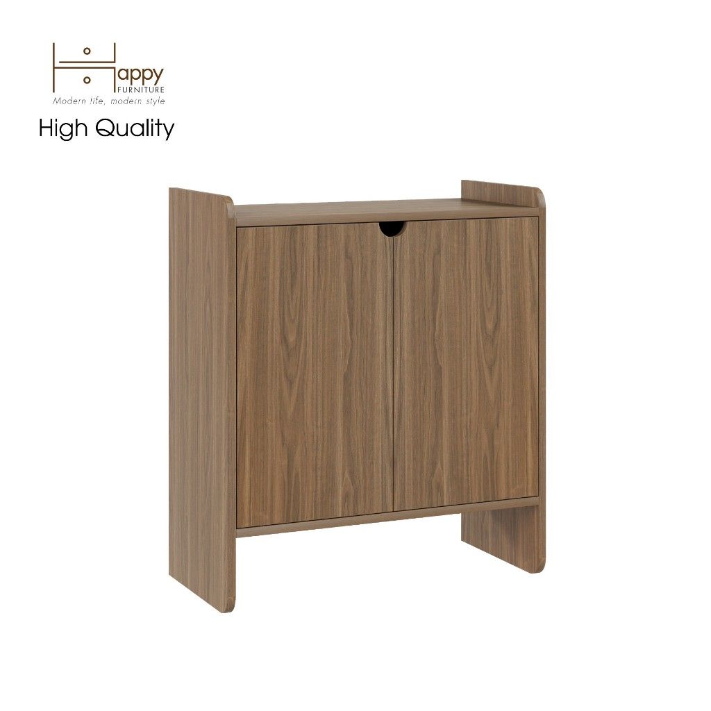 HAPPY FURNITURE , Tủ giày 2 cửa mở - CIRCLE , TCM_068 , 70cm x 34cm x 80cm
