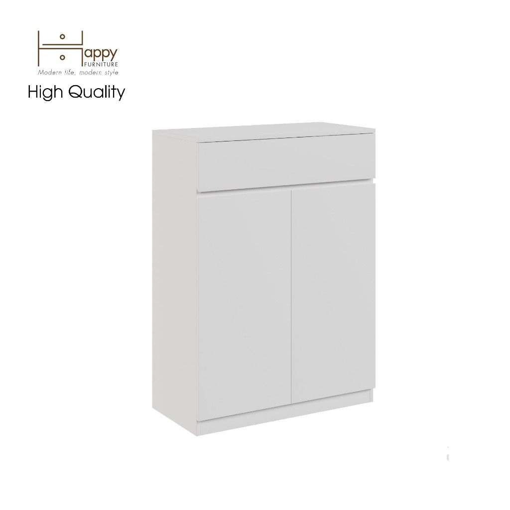 HAPPY FURNITURE , Tủ lưu trữ 2 cánh mở 1 ngăn kéo - OLA , TCM_078 , 80cm x 40cm x 110cm