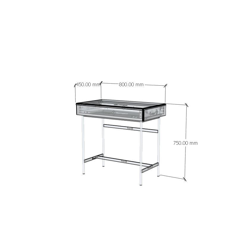 HAPPY FURNITURE , gỗ tự nhiên , Bàn trang điểm 1 ngăn kéo - YANNA , BAN_101 , 80cm x 45cm x 75cm