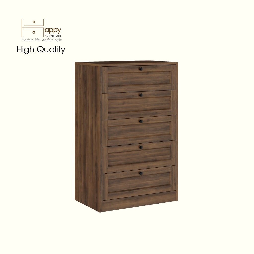 HAPPY FURNITURE , MATTA - Tủ lưu trữ 5 ngăn kéo, THK_223 , 64cm x 40cm x 101cm DxRxC